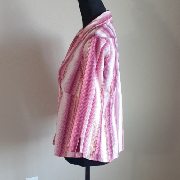 A.L.C Ladies Pink Stretch Button Down Blouse M - Picture 3 of 8